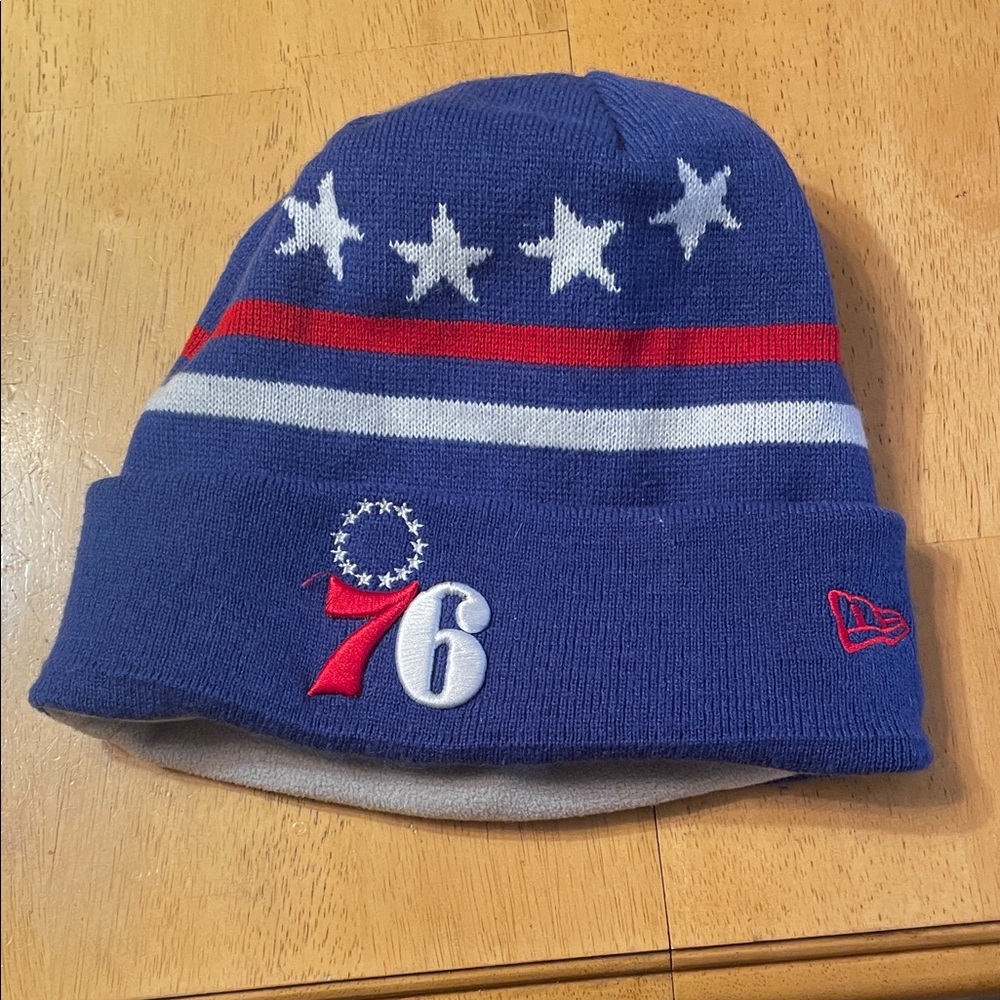 Blue and Red Kids 76ers beanie